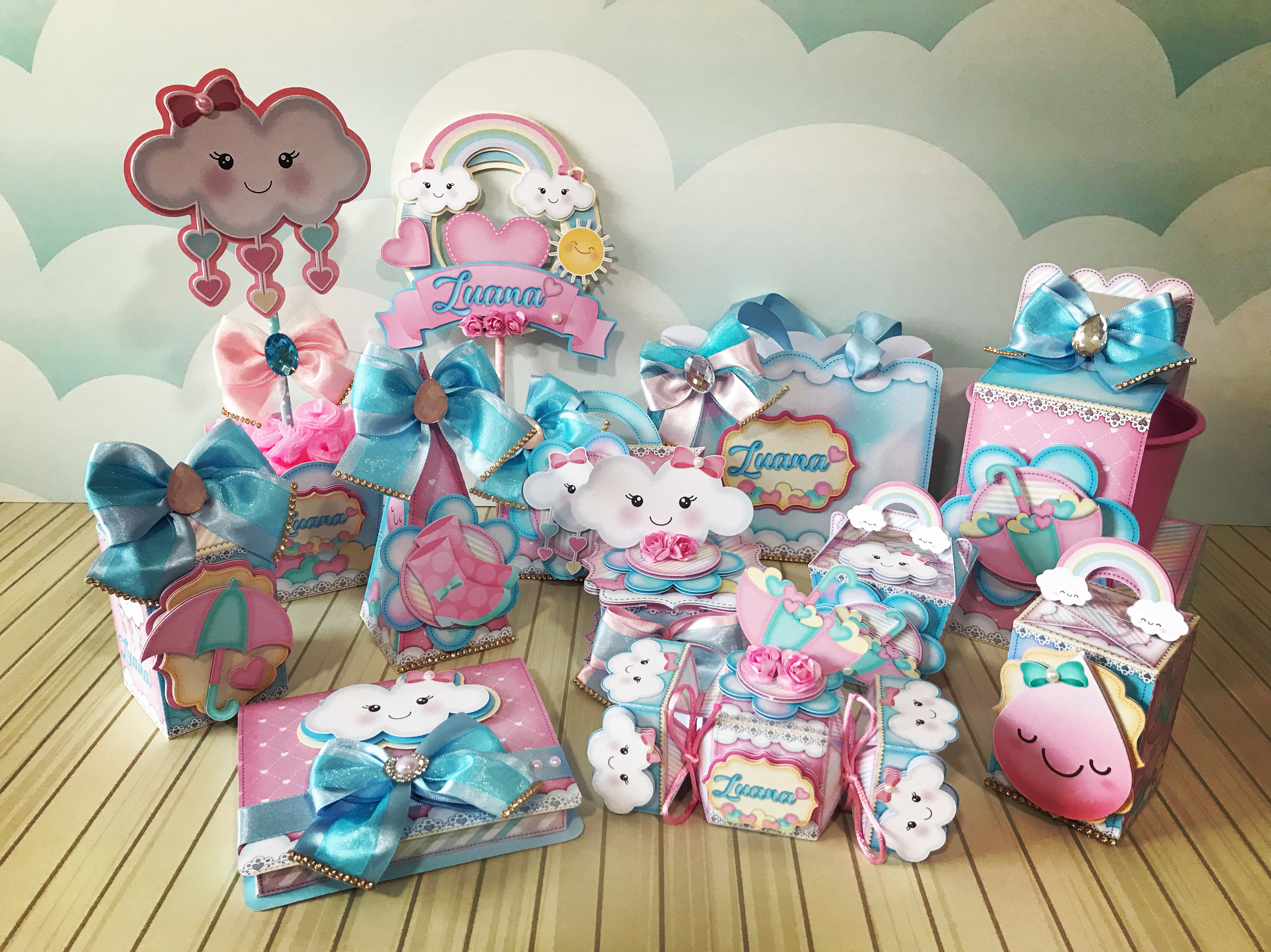 CÓDIGO 536 - KIT FESTA CHUVA DE AMOR MENINA