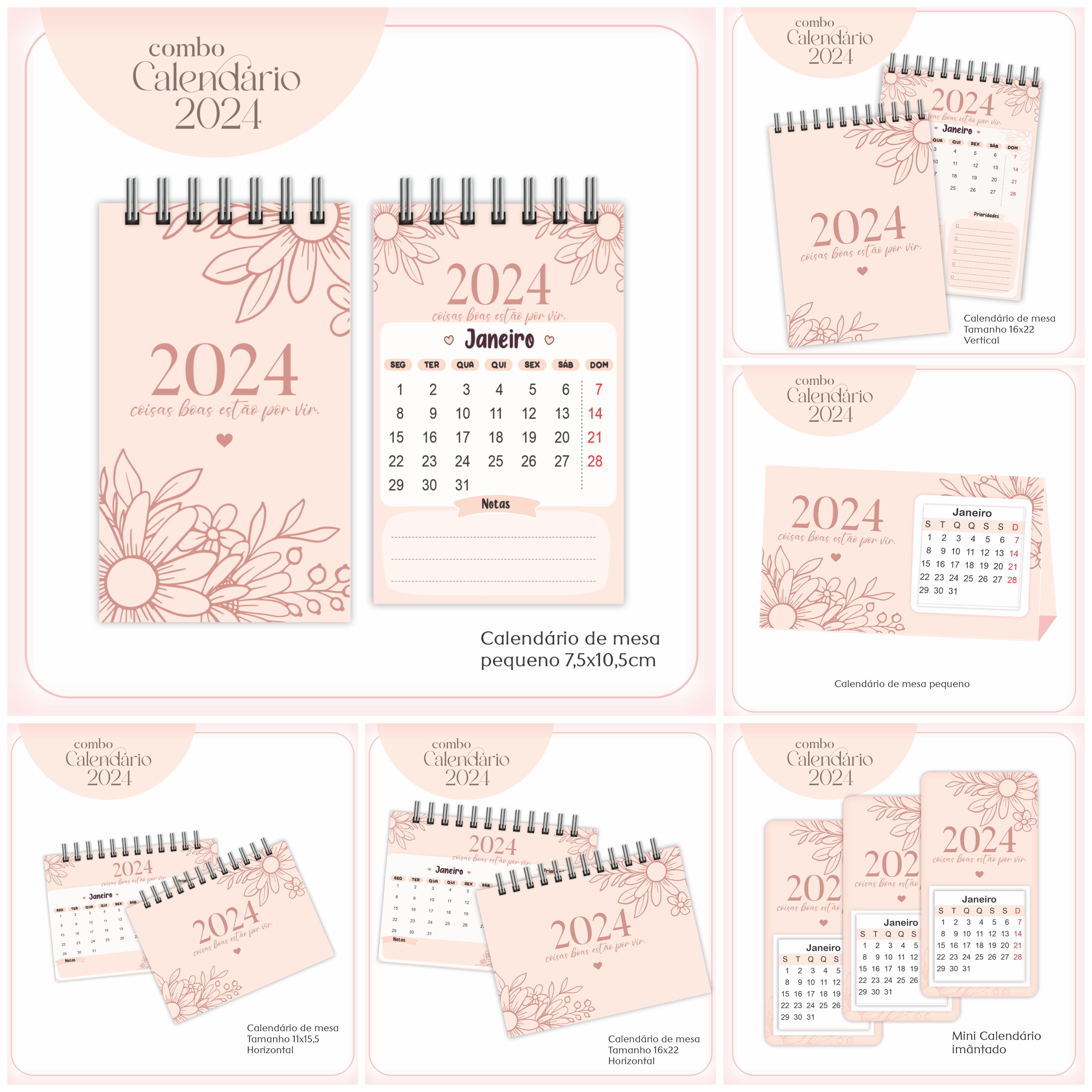 CÓDIGO 635 - COMBO CALENDÁRIOS NEUTRO