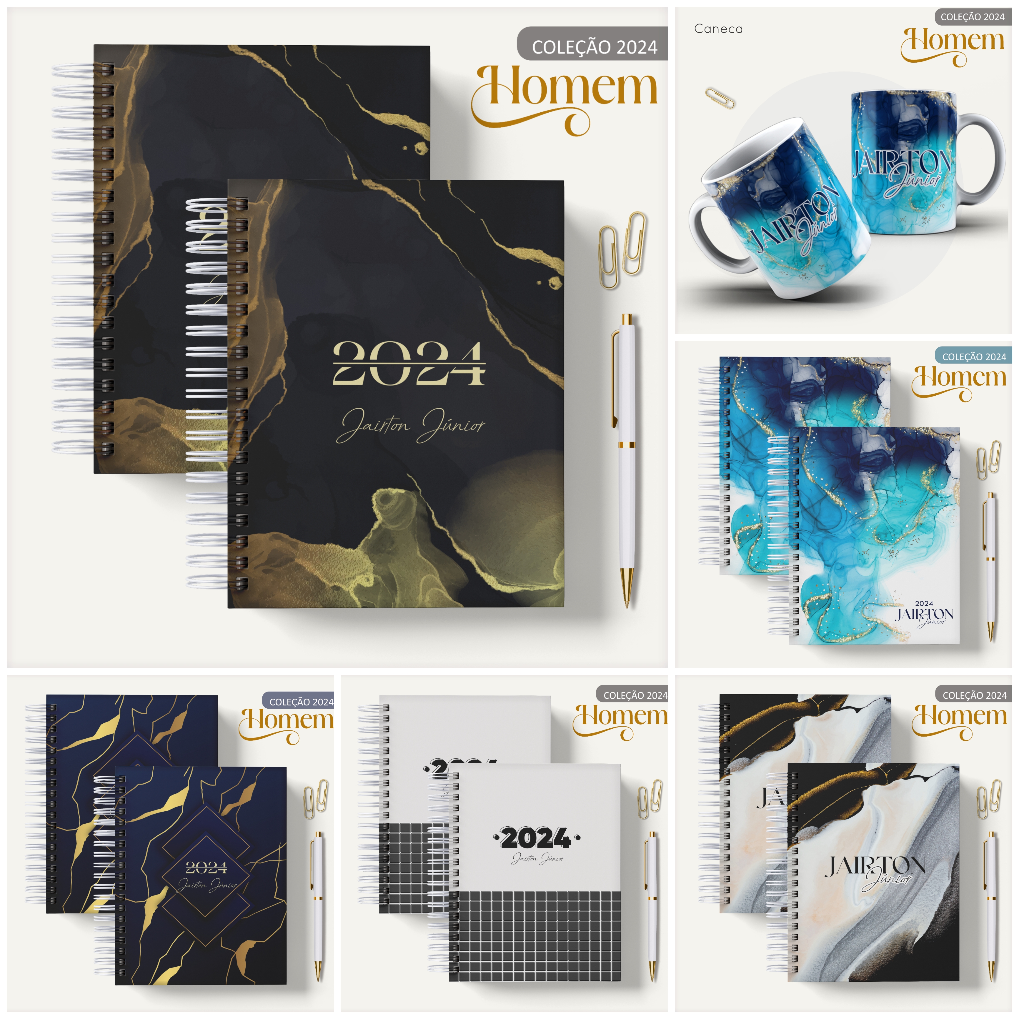 Código 638 - Combo Agendas Masculina