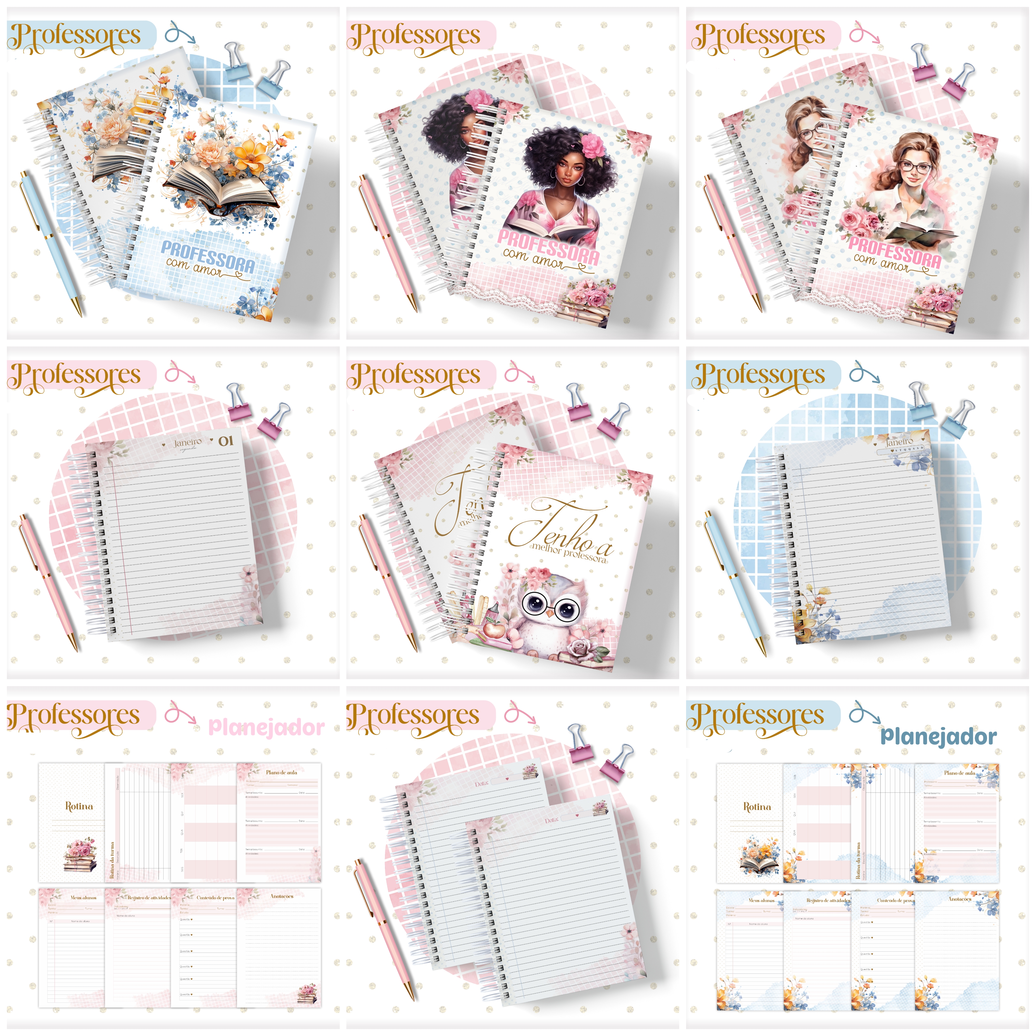 Código 643 - Combo Professores Feminino