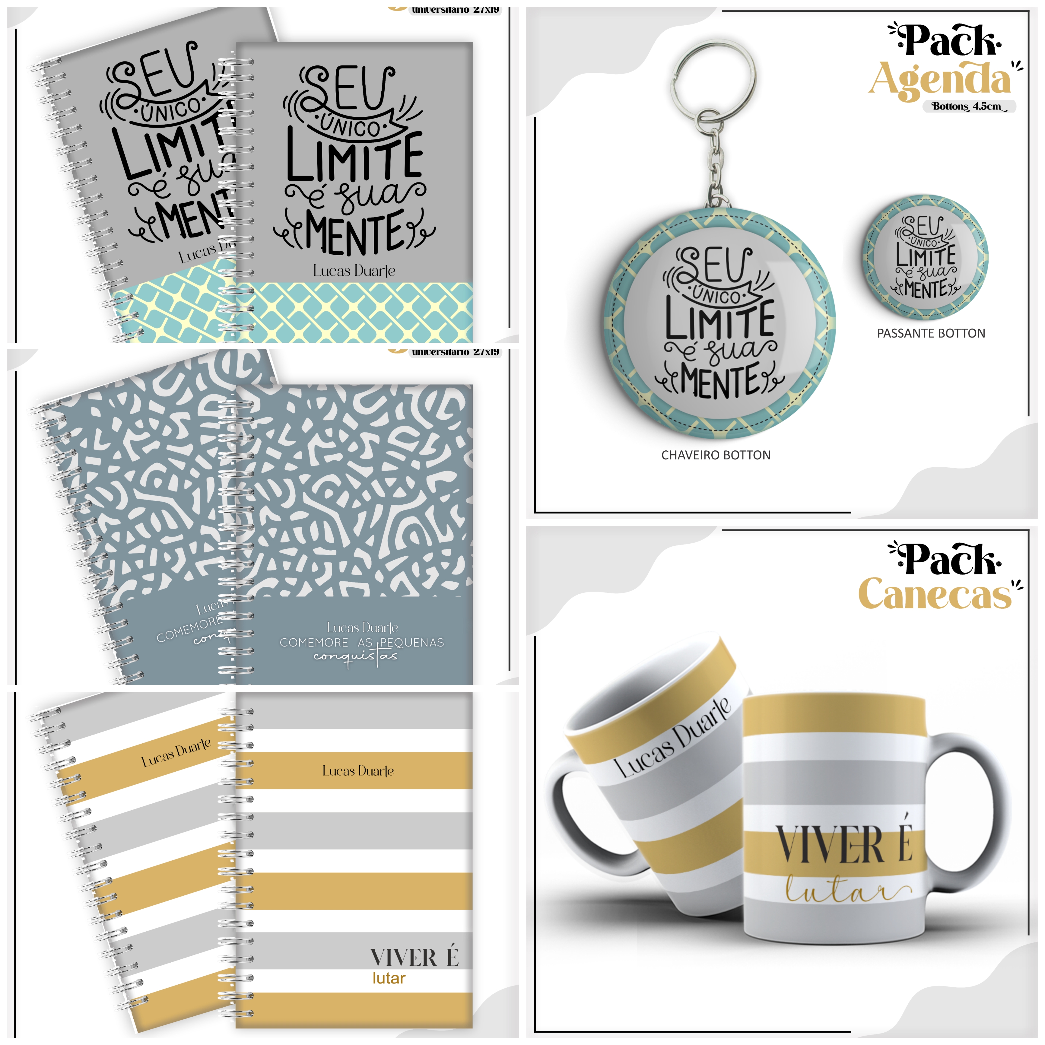 Código 971 - Pack Agendas Universitário Menino