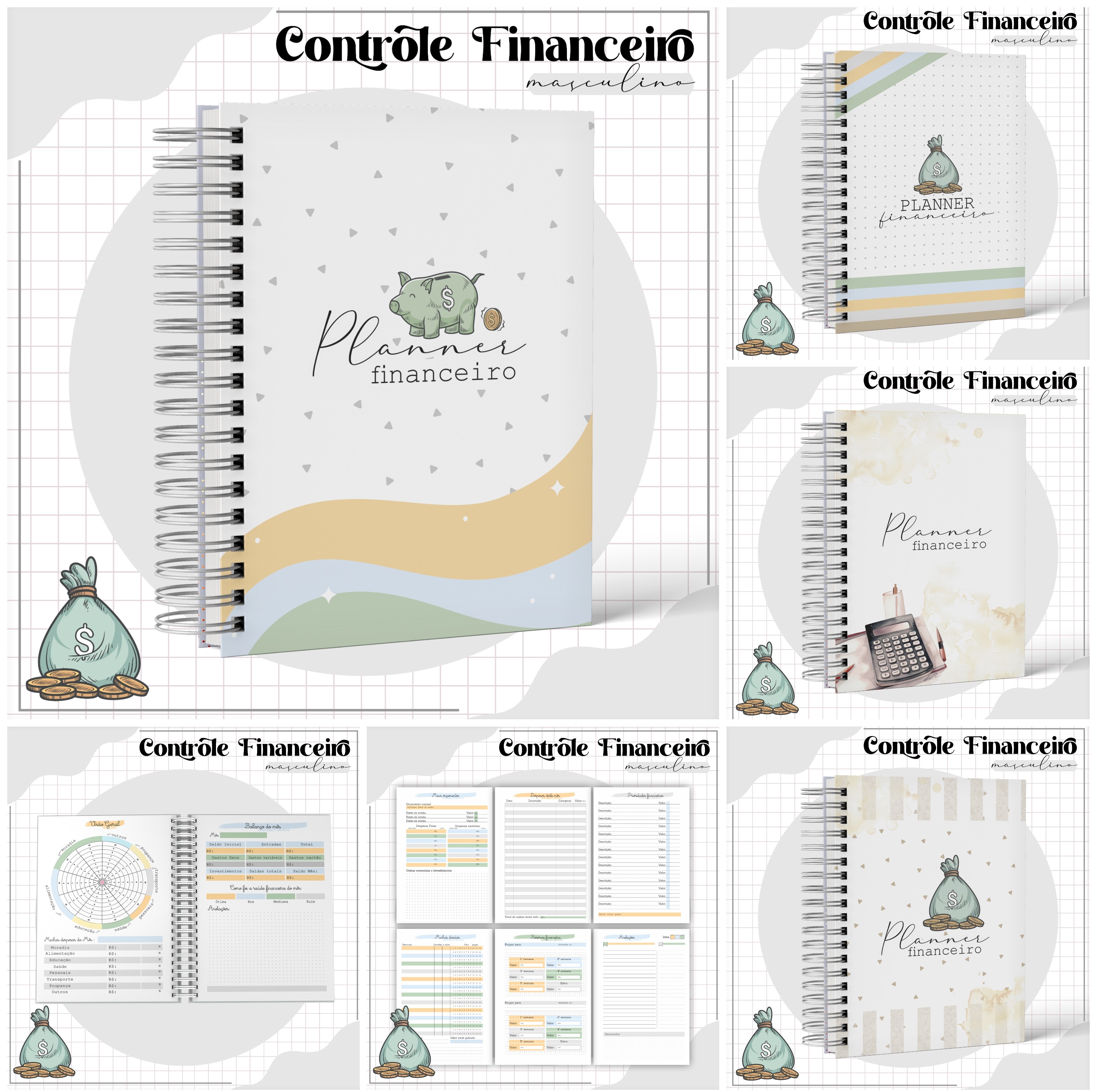 Código 974 - Planner Financeiro Masculino