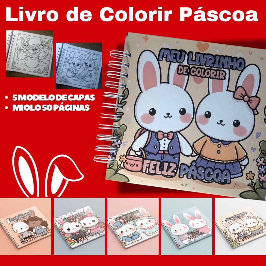 Código 1152 - Livro de Colorir Páscoa