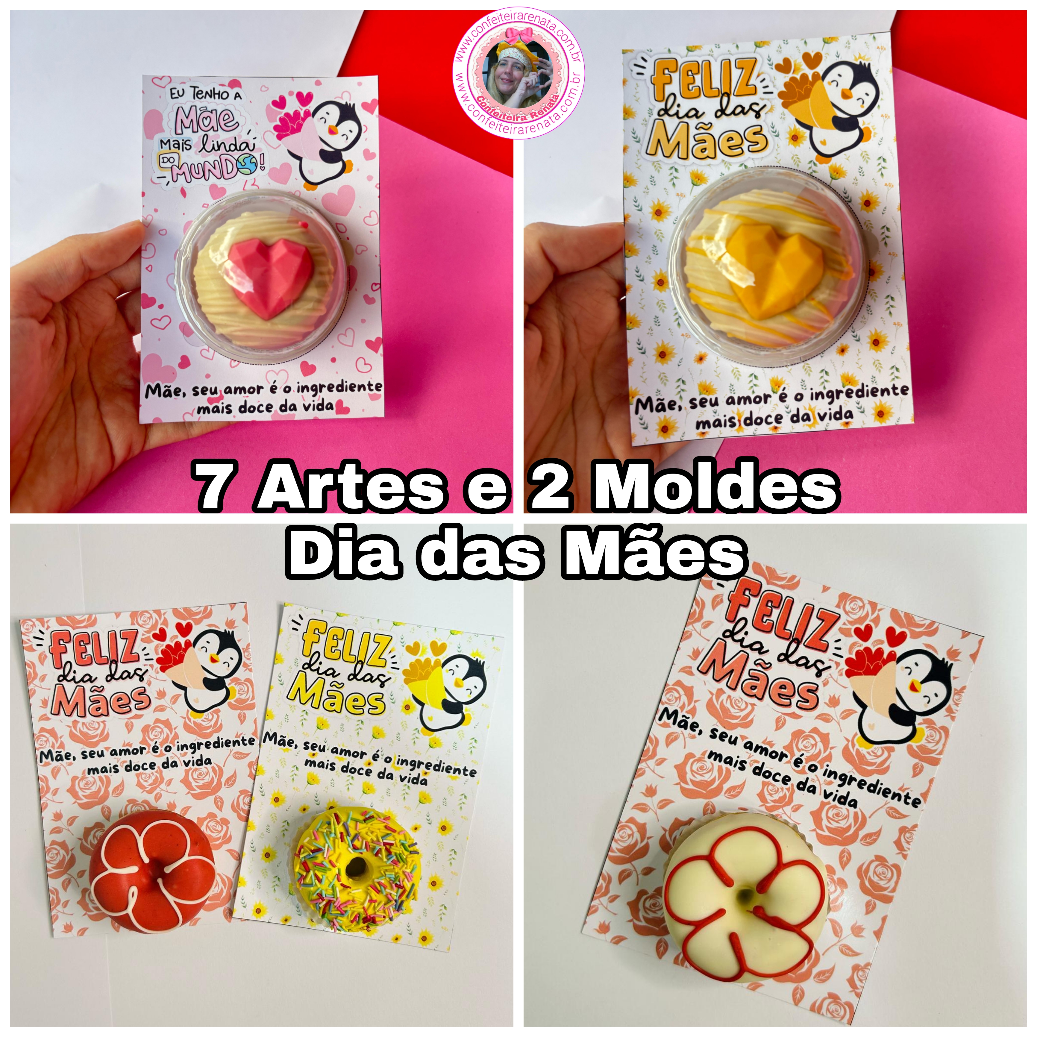 Código 1205 - Card Donuts Dia das Mães