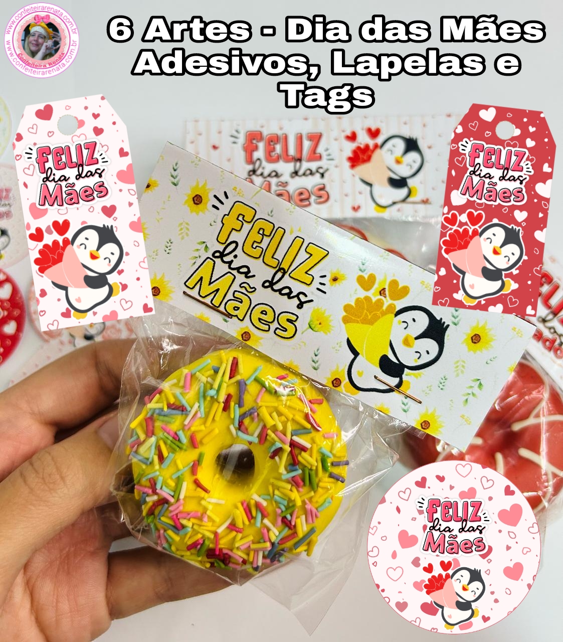 Código 1207 - Adesivos, Lapelas e Tags Mães