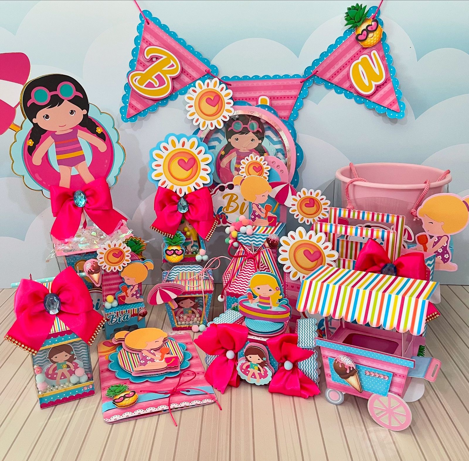 Código 1214 - Kit Festa Pool Party Menina