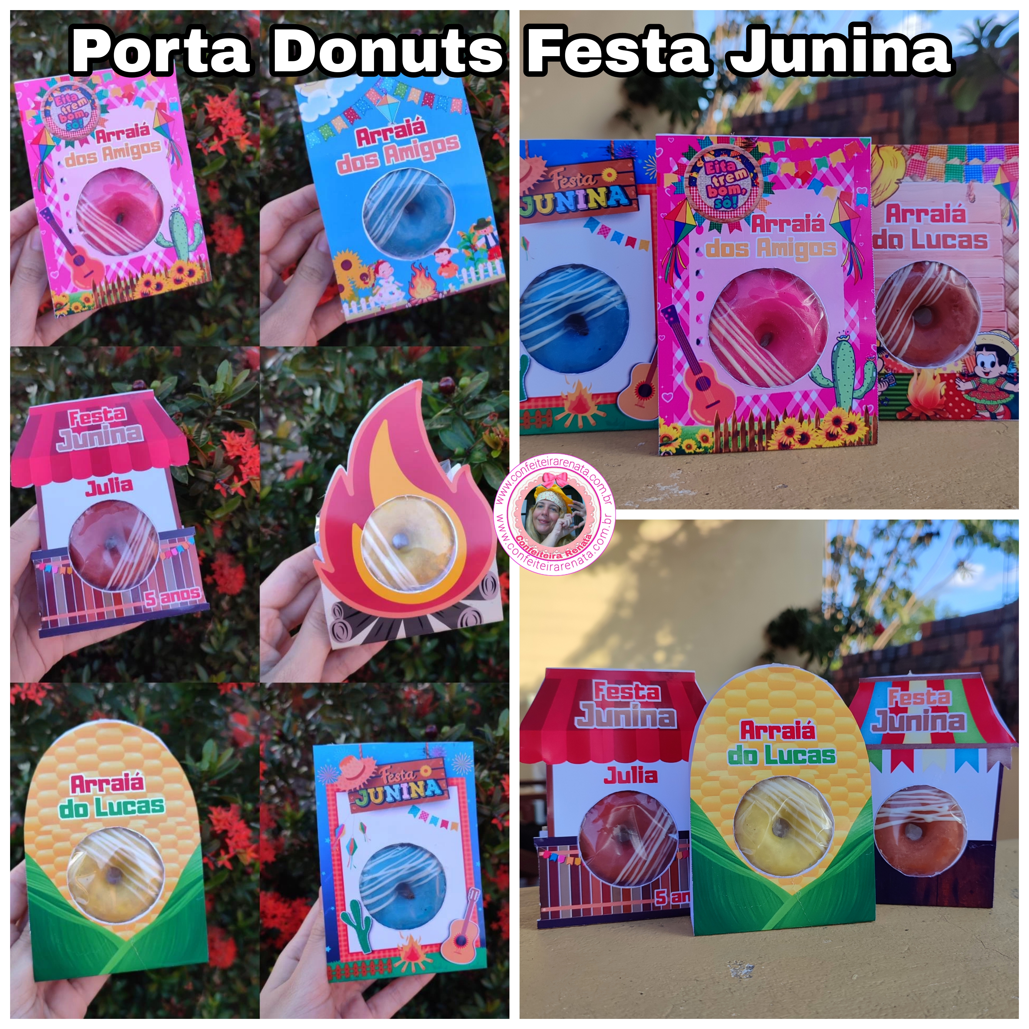 Código 1222 - Porta Donuts Festa Junina