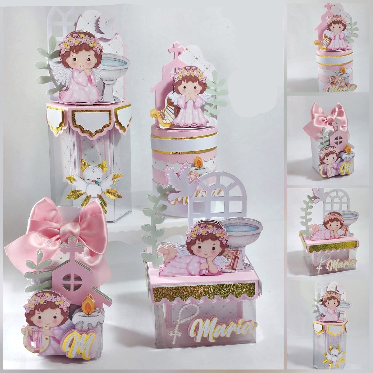 Código 1253 - Kit Festa Batizado Rosa